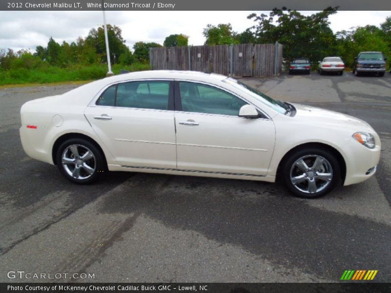White Diamond Tricoat / Ebony 2012 Chevrolet Malibu LT