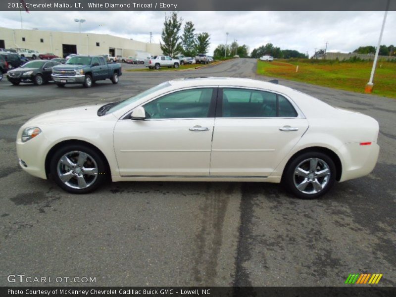 White Diamond Tricoat / Ebony 2012 Chevrolet Malibu LT