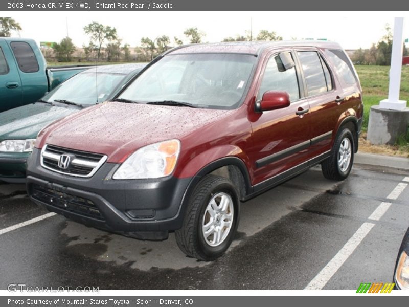 Chianti Red Pearl / Saddle 2003 Honda CR-V EX 4WD
