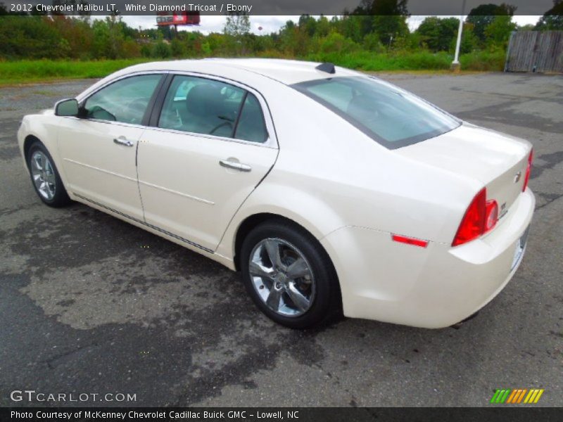 White Diamond Tricoat / Ebony 2012 Chevrolet Malibu LT