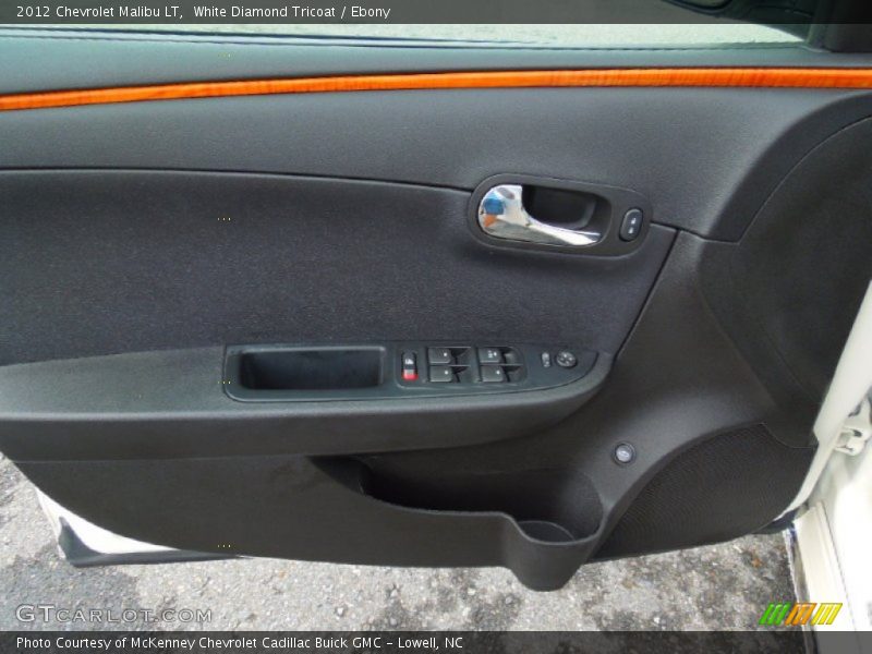 White Diamond Tricoat / Ebony 2012 Chevrolet Malibu LT