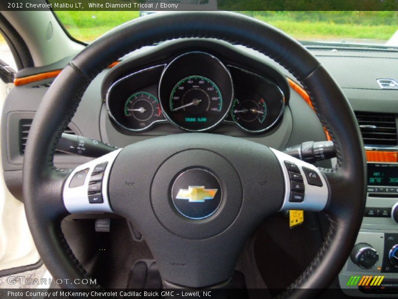 White Diamond Tricoat / Ebony 2012 Chevrolet Malibu LT