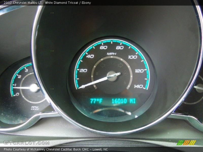 White Diamond Tricoat / Ebony 2012 Chevrolet Malibu LT