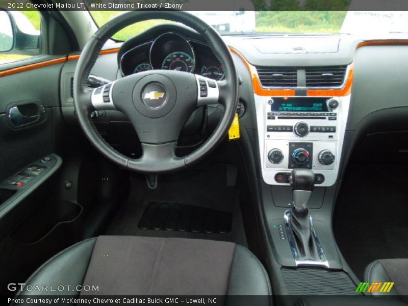 White Diamond Tricoat / Ebony 2012 Chevrolet Malibu LT