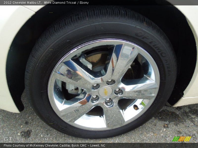 White Diamond Tricoat / Ebony 2012 Chevrolet Malibu LT