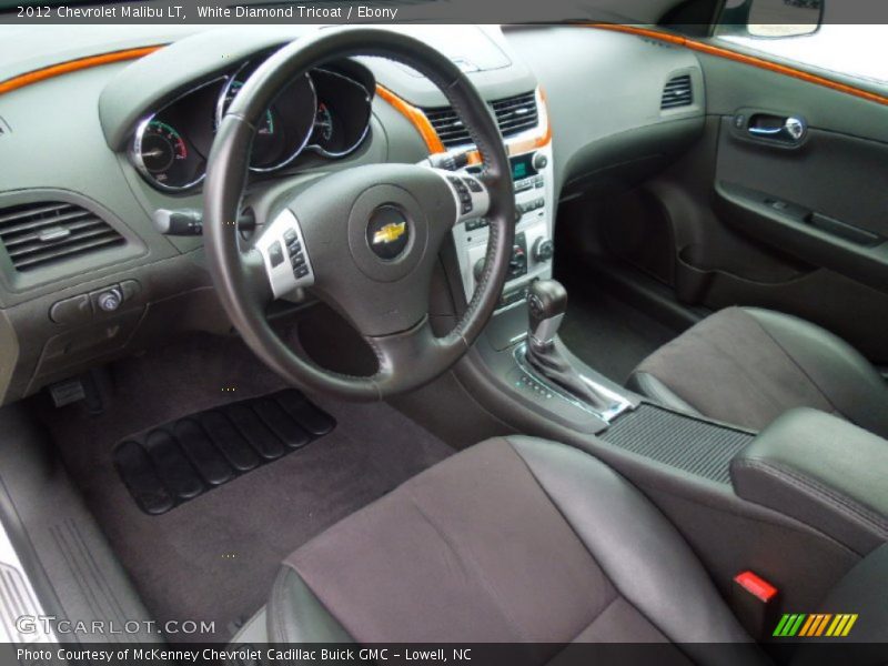 White Diamond Tricoat / Ebony 2012 Chevrolet Malibu LT