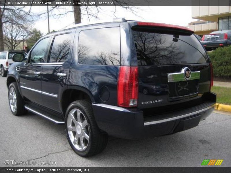 Blue Chip / Cocoa/Light Cashmere 2007 Cadillac Escalade AWD