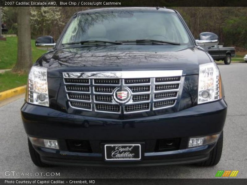 Blue Chip / Cocoa/Light Cashmere 2007 Cadillac Escalade AWD