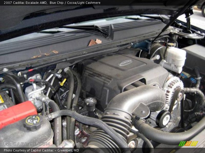 Blue Chip / Cocoa/Light Cashmere 2007 Cadillac Escalade AWD