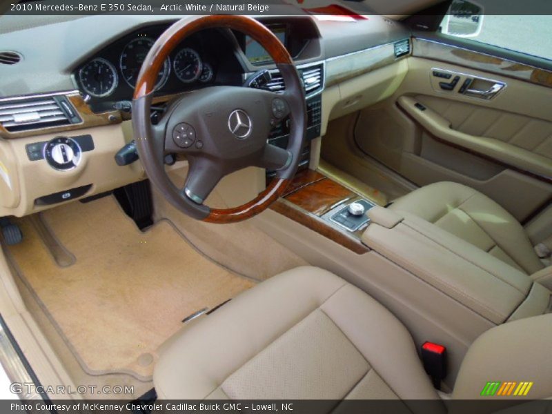 Arctic White / Natural Beige 2010 Mercedes-Benz E 350 Sedan