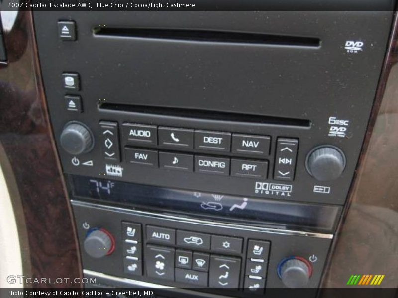 Blue Chip / Cocoa/Light Cashmere 2007 Cadillac Escalade AWD