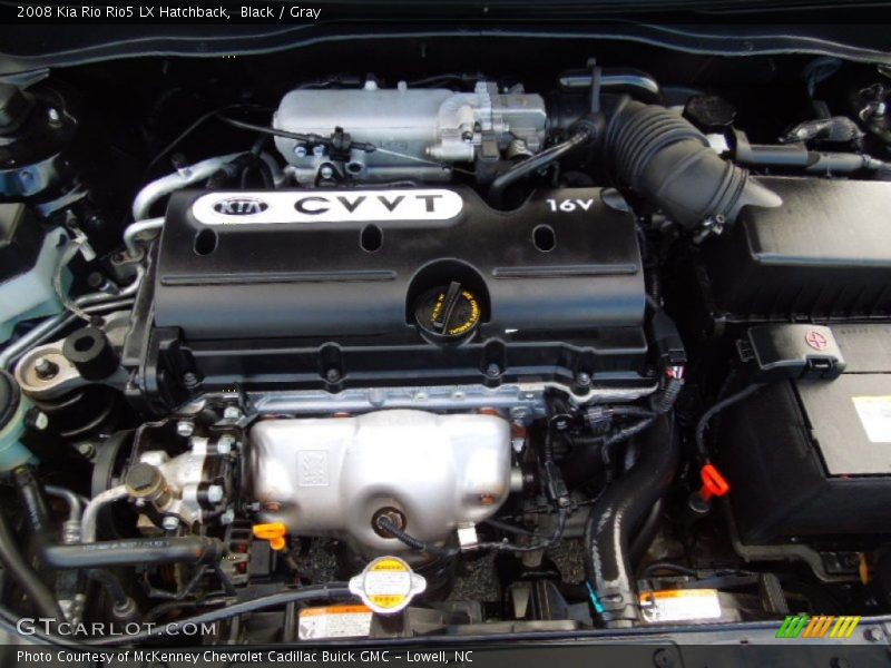  2008 Rio Rio5 LX Hatchback Engine - 1.6 Liter DOHC 16-Valve VVT 4 Cylinder