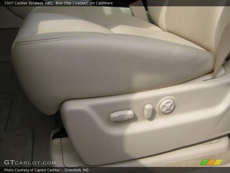 Blue Chip / Cocoa/Light Cashmere 2007 Cadillac Escalade AWD