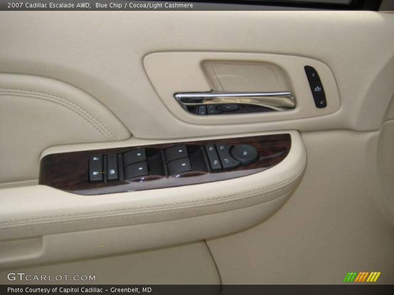Blue Chip / Cocoa/Light Cashmere 2007 Cadillac Escalade AWD