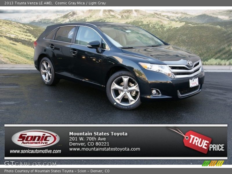 Cosmic Gray Mica / Light Gray 2013 Toyota Venza LE AWD