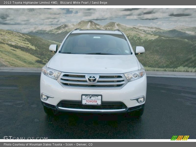 Blizzard White Pearl / Sand Beige 2013 Toyota Highlander Limited 4WD