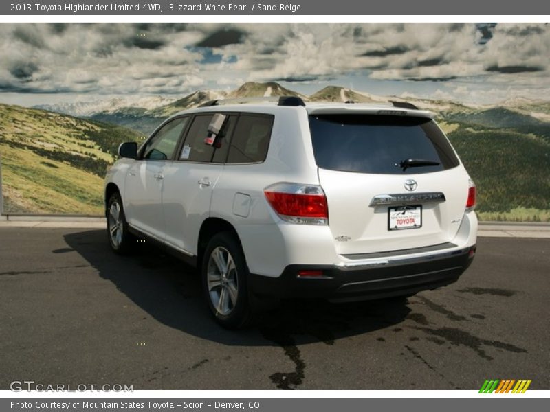 Blizzard White Pearl / Sand Beige 2013 Toyota Highlander Limited 4WD