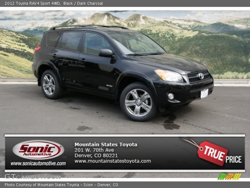 Black / Dark Charcoal 2012 Toyota RAV4 Sport 4WD