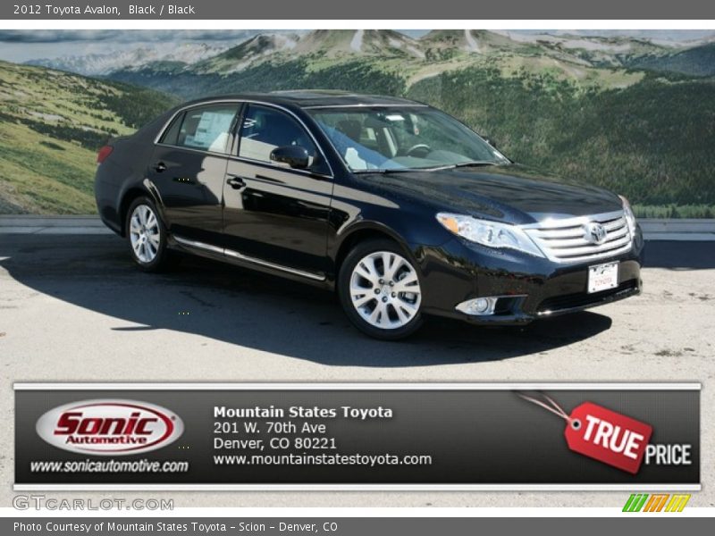 Black / Black 2012 Toyota Avalon