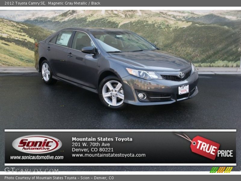 Magnetic Gray Metallic / Black 2012 Toyota Camry SE