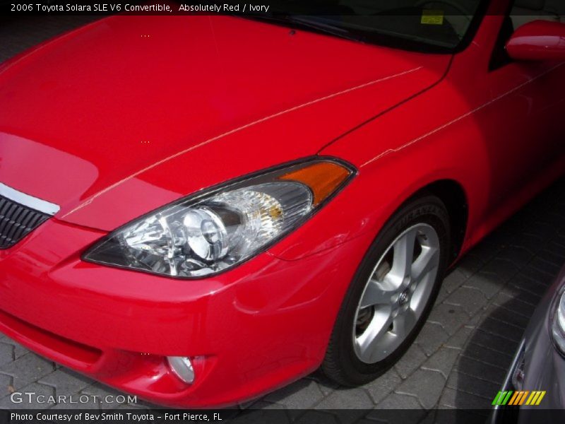 Absolutely Red / Ivory 2006 Toyota Solara SLE V6 Convertible