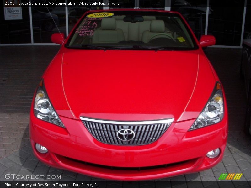 Absolutely Red / Ivory 2006 Toyota Solara SLE V6 Convertible
