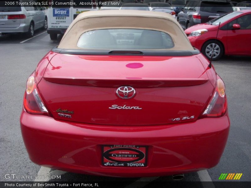 Absolutely Red / Ivory 2006 Toyota Solara SLE V6 Convertible