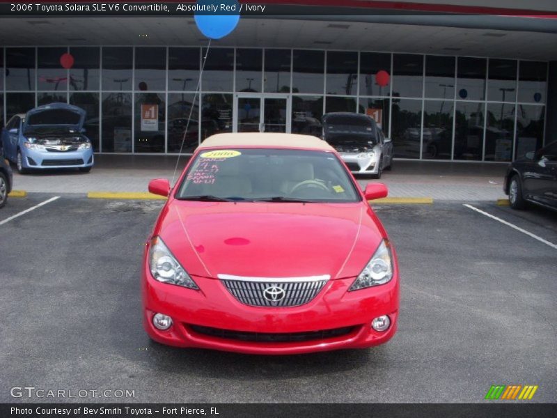 Absolutely Red / Ivory 2006 Toyota Solara SLE V6 Convertible