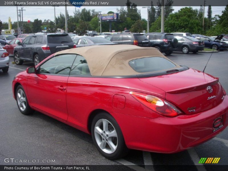 Absolutely Red / Ivory 2006 Toyota Solara SLE V6 Convertible