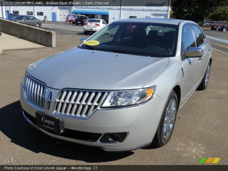 Brilliant Silver Metallic / Dark Charcoal 2010 Lincoln MKZ AWD