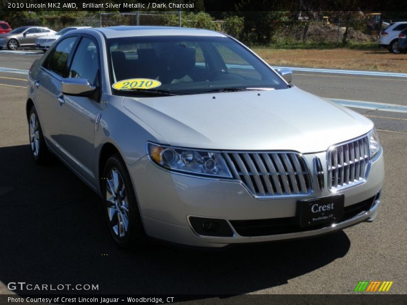 Brilliant Silver Metallic / Dark Charcoal 2010 Lincoln MKZ AWD
