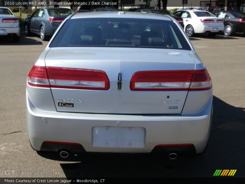 Brilliant Silver Metallic / Dark Charcoal 2010 Lincoln MKZ AWD