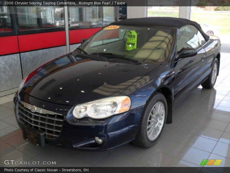 Midnight Blue Pearl / Taupe 2006 Chrysler Sebring Touring Convertible