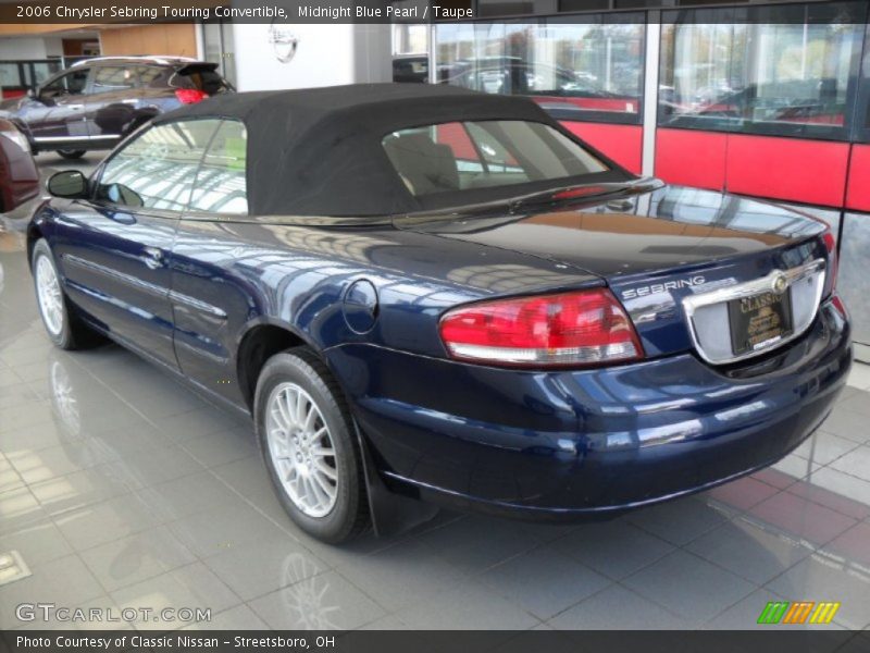 Midnight Blue Pearl / Taupe 2006 Chrysler Sebring Touring Convertible