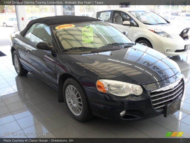 Midnight Blue Pearl / Taupe 2006 Chrysler Sebring Touring Convertible