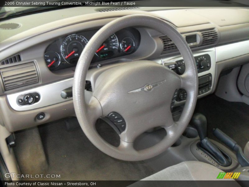 Midnight Blue Pearl / Taupe 2006 Chrysler Sebring Touring Convertible