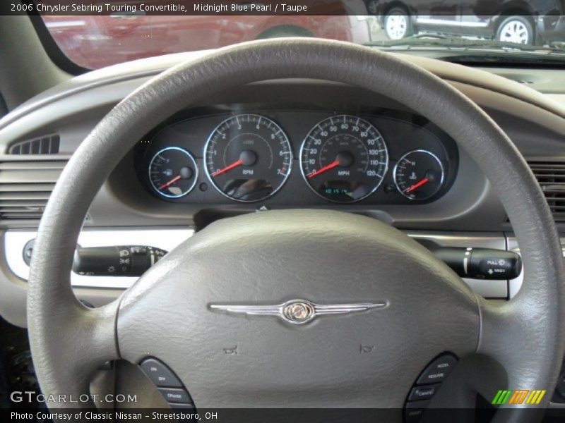 Midnight Blue Pearl / Taupe 2006 Chrysler Sebring Touring Convertible