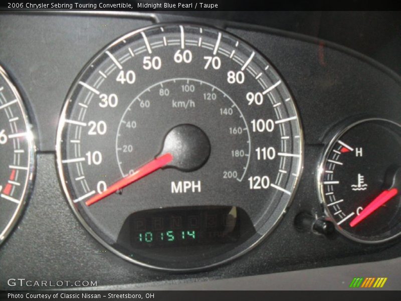 Midnight Blue Pearl / Taupe 2006 Chrysler Sebring Touring Convertible