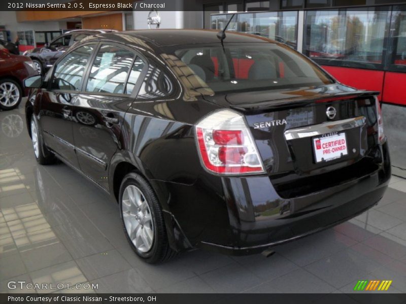 Espresso Black / Charcoal 2012 Nissan Sentra 2.0 S