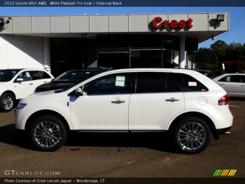 White Platinum Tri-Coat / Charcoal Black 2013 Lincoln MKX AWD