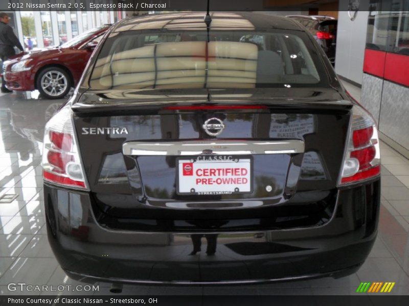 Espresso Black / Charcoal 2012 Nissan Sentra 2.0 S