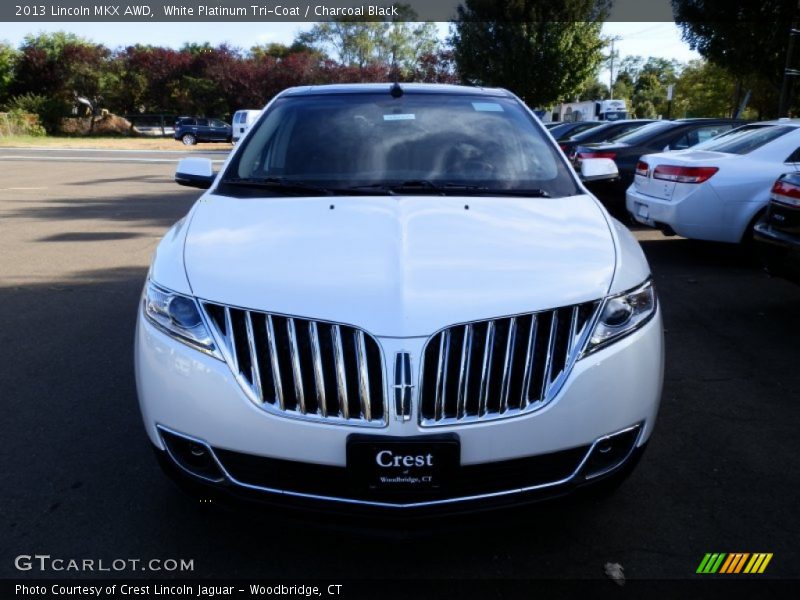 White Platinum Tri-Coat / Charcoal Black 2013 Lincoln MKX AWD