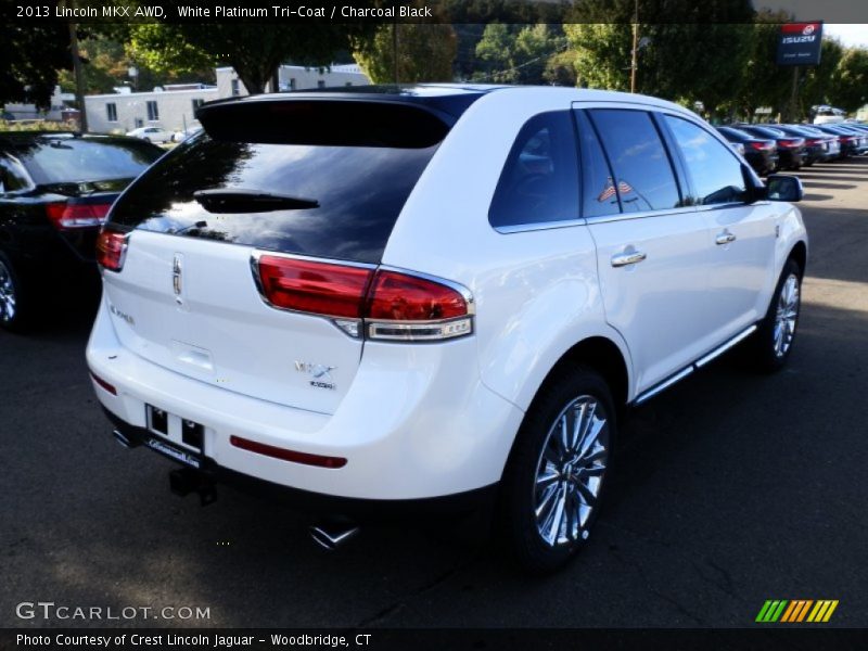 White Platinum Tri-Coat / Charcoal Black 2013 Lincoln MKX AWD