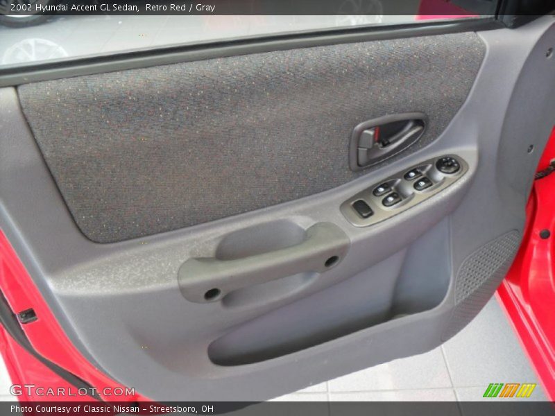 Retro Red / Gray 2002 Hyundai Accent GL Sedan