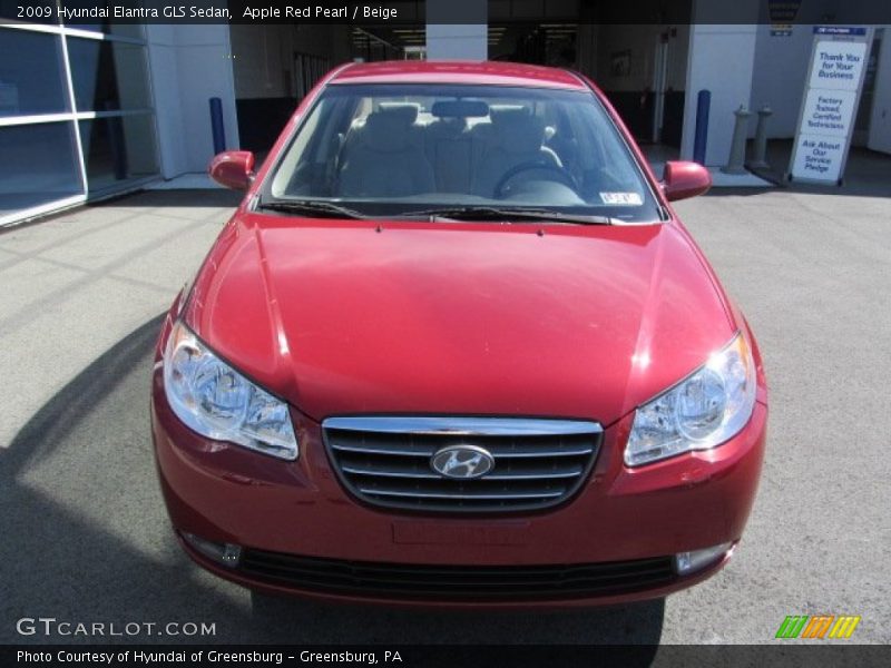 Apple Red Pearl / Beige 2009 Hyundai Elantra GLS Sedan