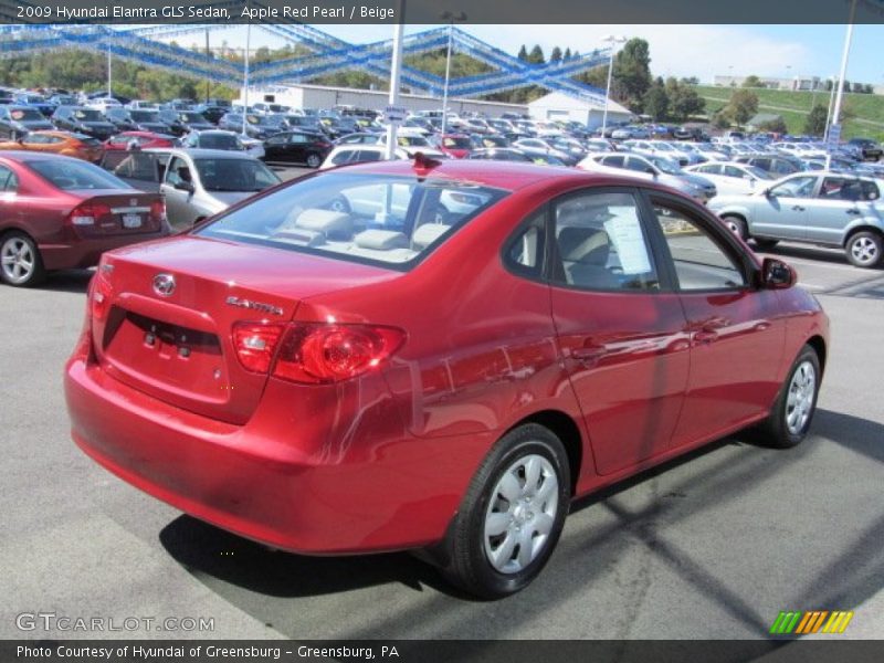 Apple Red Pearl / Beige 2009 Hyundai Elantra GLS Sedan