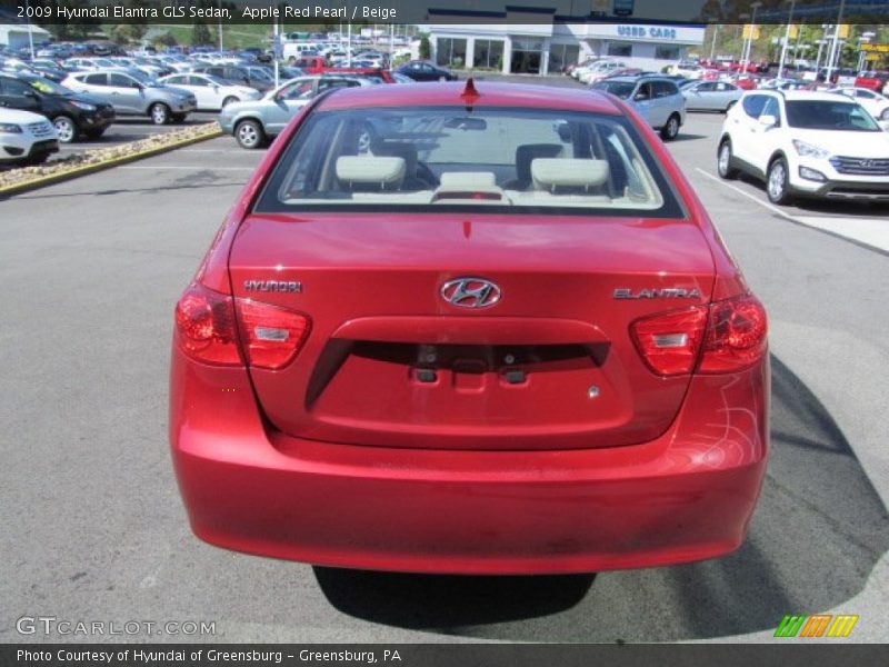 Apple Red Pearl / Beige 2009 Hyundai Elantra GLS Sedan
