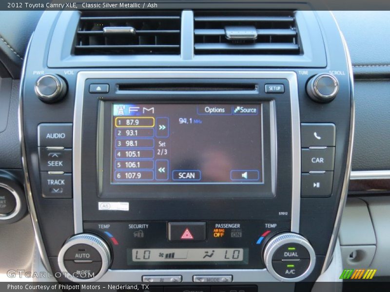 Classic Silver Metallic / Ash 2012 Toyota Camry XLE