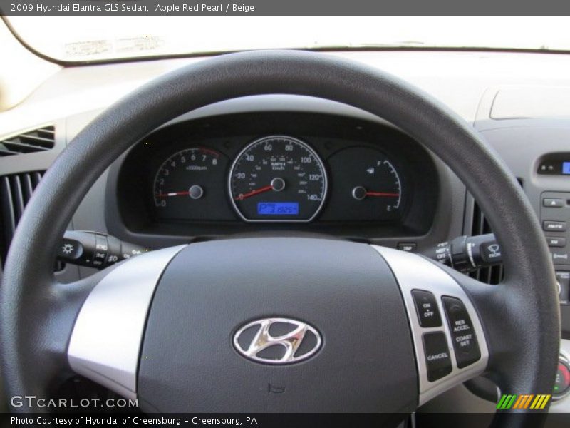Apple Red Pearl / Beige 2009 Hyundai Elantra GLS Sedan