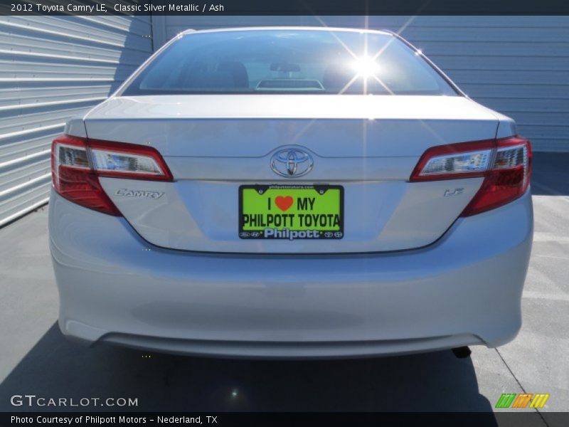 Classic Silver Metallic / Ash 2012 Toyota Camry LE